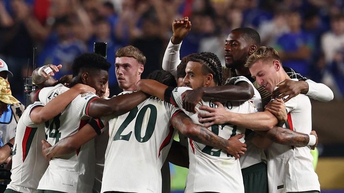Joao Pedro rayakan gol Chelsea ke gawang Fluminense di semifinal Piala Dunia Antarklub 2025